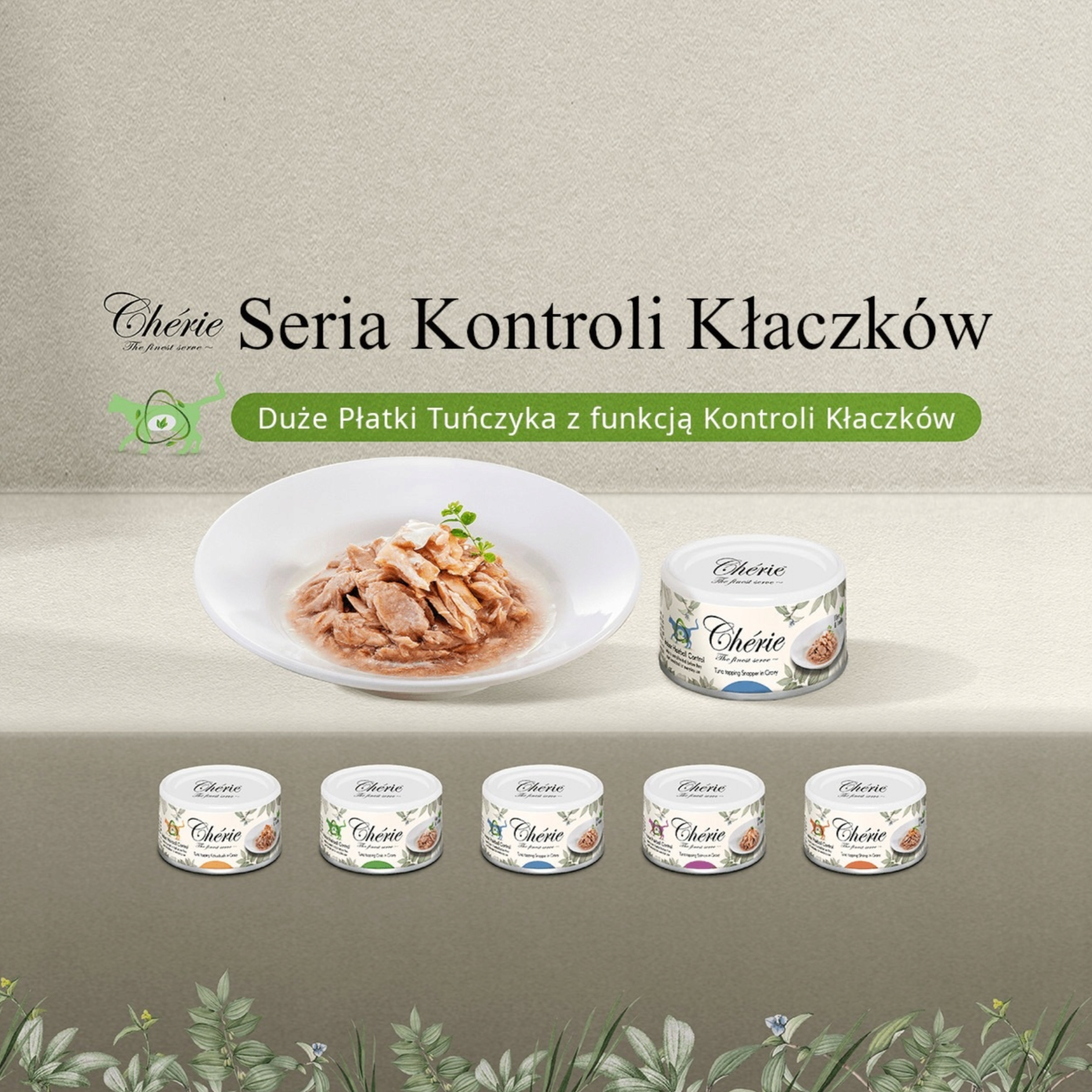 Set Chérie Special Diet Wet Food Tuna with Added Snapper 80 g + 1 Free Fillet