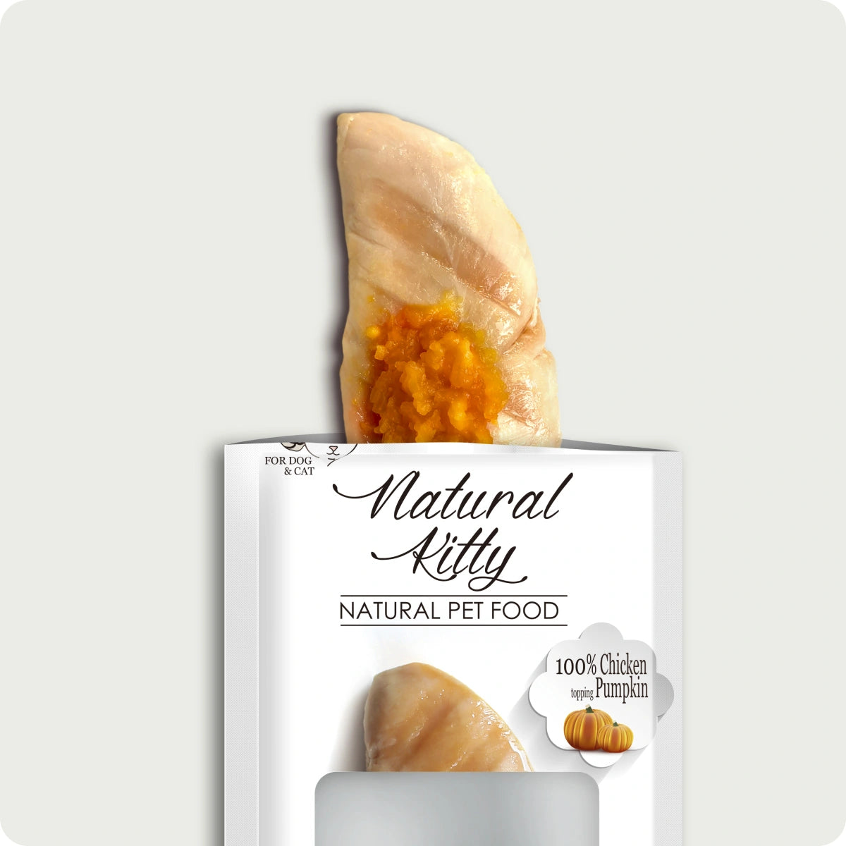 Natural Kitty Fillets Grilled chicken topping pumpkin